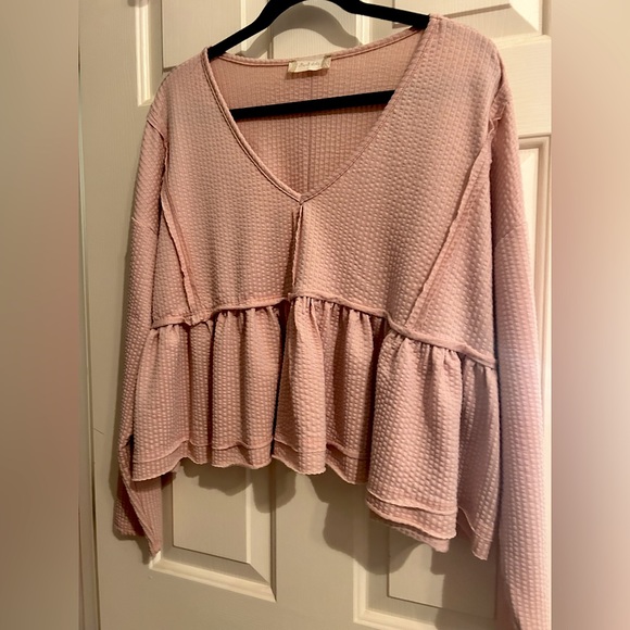 Altar’d state long sleeve cropped shirt - Picture 1 of 5